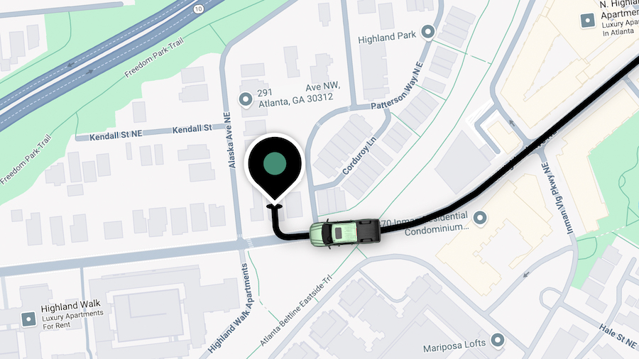 Donation en-route GPS map