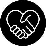 Handshake heart icon
